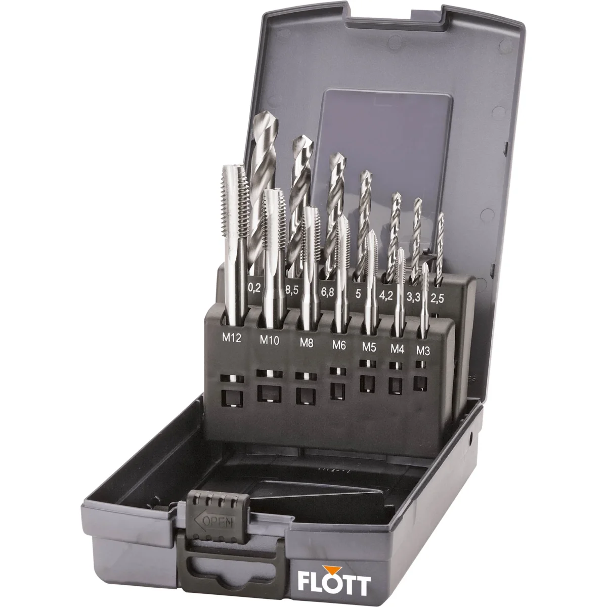 Acessório para máquina-ferramenta Flott De roscar para roscagem DIN 371/376 Form C em ABS-Box